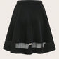 SHEIN -  wide-leg skirt with mesh insert and wide waist