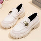 SHEIN - Chunky Thick Heel Loafers
