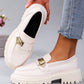 SHEIN - Chunky Thick Heel Loafers