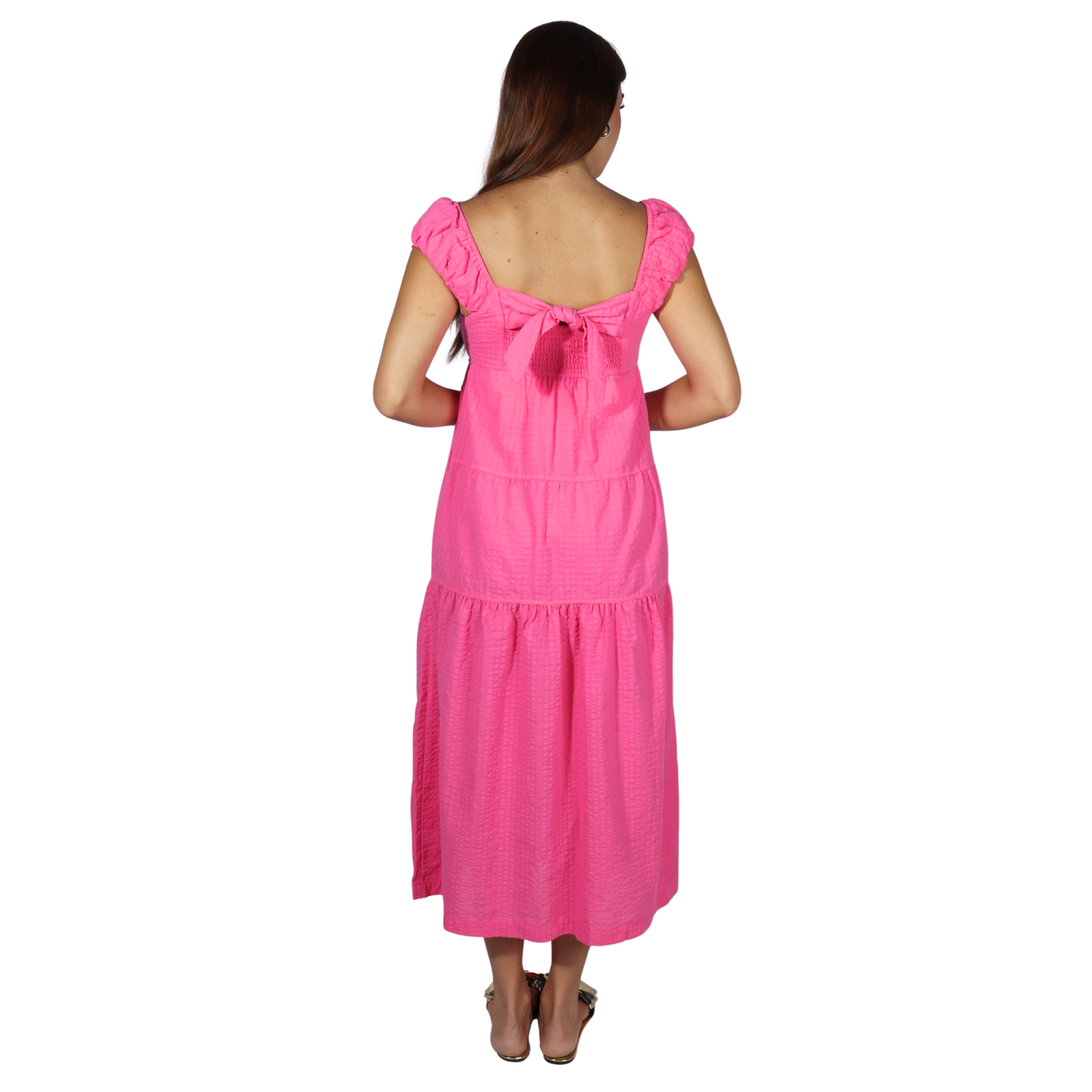 OLD NAVY - Tiered Seersucker Maxi Dress