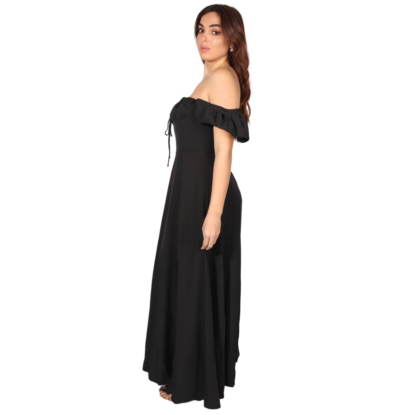 SHEIN - Classic peasant solid long dress