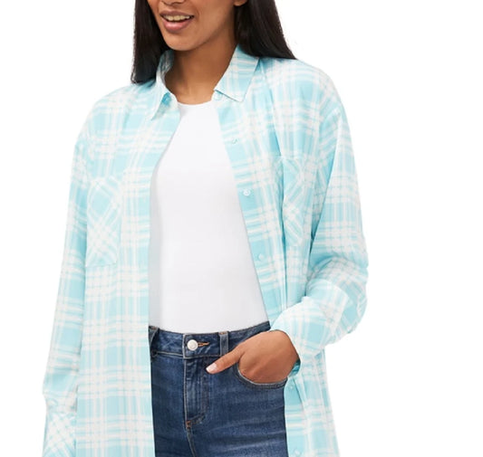 RILEY & RAE - Plaid Midi Shirtdress