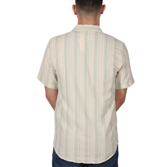 DYNAMO - Stripped pattern cotton button up shirt