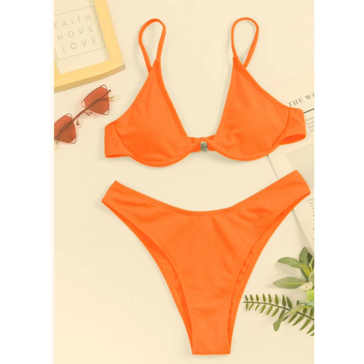 SHEIN - Swim Bikini Set Summer Solid Beachwear Bathing Suit