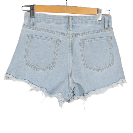 SHEIN - Simple distressed shorts