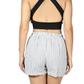 SHEIN - Shirred Waist Striped Shorts