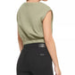 CALVIN KLEIN - Cotton Crepe Gauze Cropped Tank Top