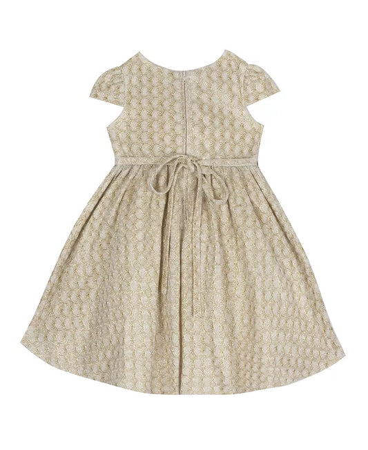 RARE EDITIONS - BABY -  Lurex Knit Dress with Hi-Low Skirt with Cap Sleeves and Purse Set