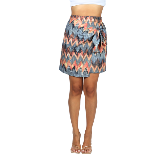 SHEIN - Decor Geometric Printed Wrap Skirt
