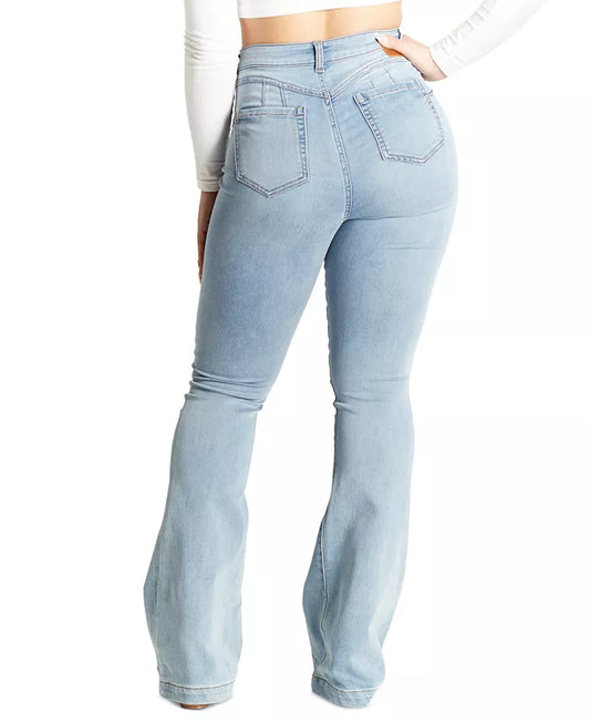 DOLLHOUSE - Seam-Front Flare-Leg High-Rise Jeans