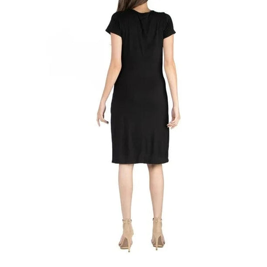 24 SEVEN Womens Dress 24 SEVEN - Comfort Apparel Faux Wrap over Dress