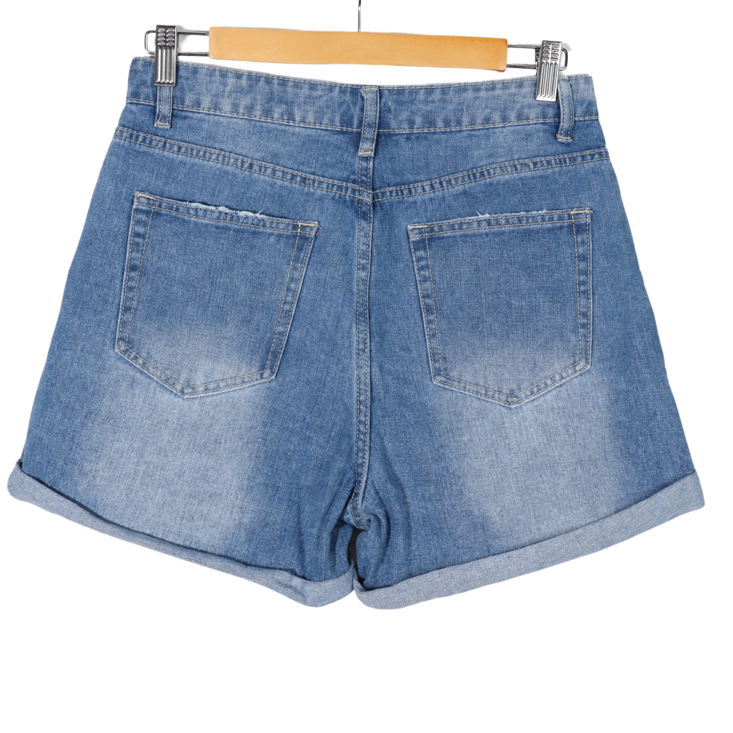 SHEIN - Rolled Hem Denim Shorts