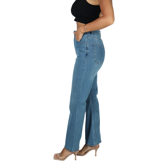 SHEIN - Embroidered Bootcut Jeans