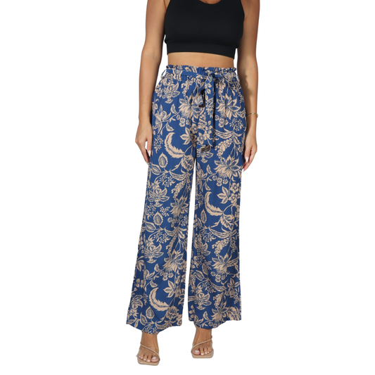 SHEIN - Floral Print Casual Wide Leg Pants
