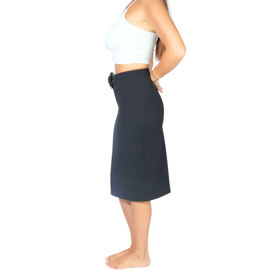 SHEIN - Solid Color Mid-Length Skirt