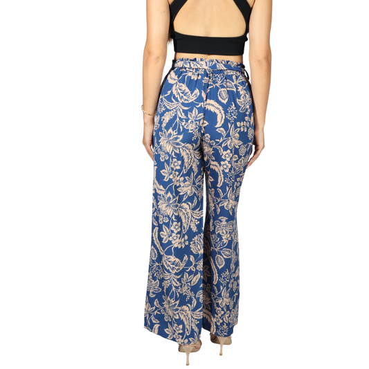 SHEIN - Floral Print Casual Wide Leg Pants