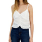 CRAVE FAME - Ruched-Front Ruffled Top