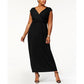 NY COLLECTION - Ruched Empire Maxi Dress