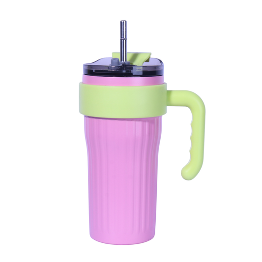 FASHION - Tumbler With Handle And Straw