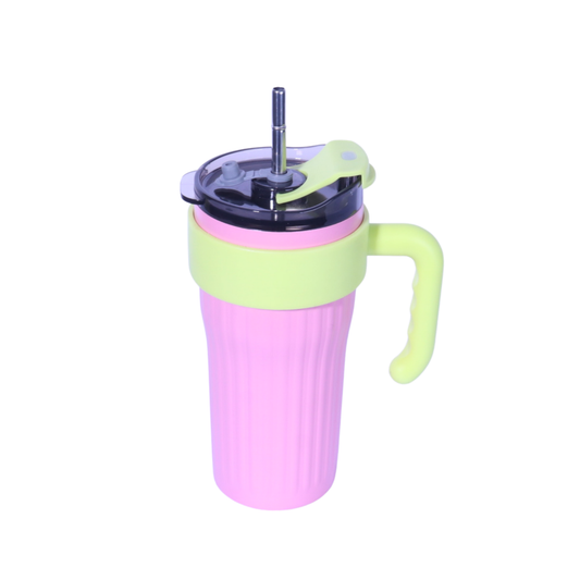 FASHION - Tumbler With Handle And Straw