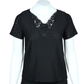 SHEIN - Lace design v neck t-shirt