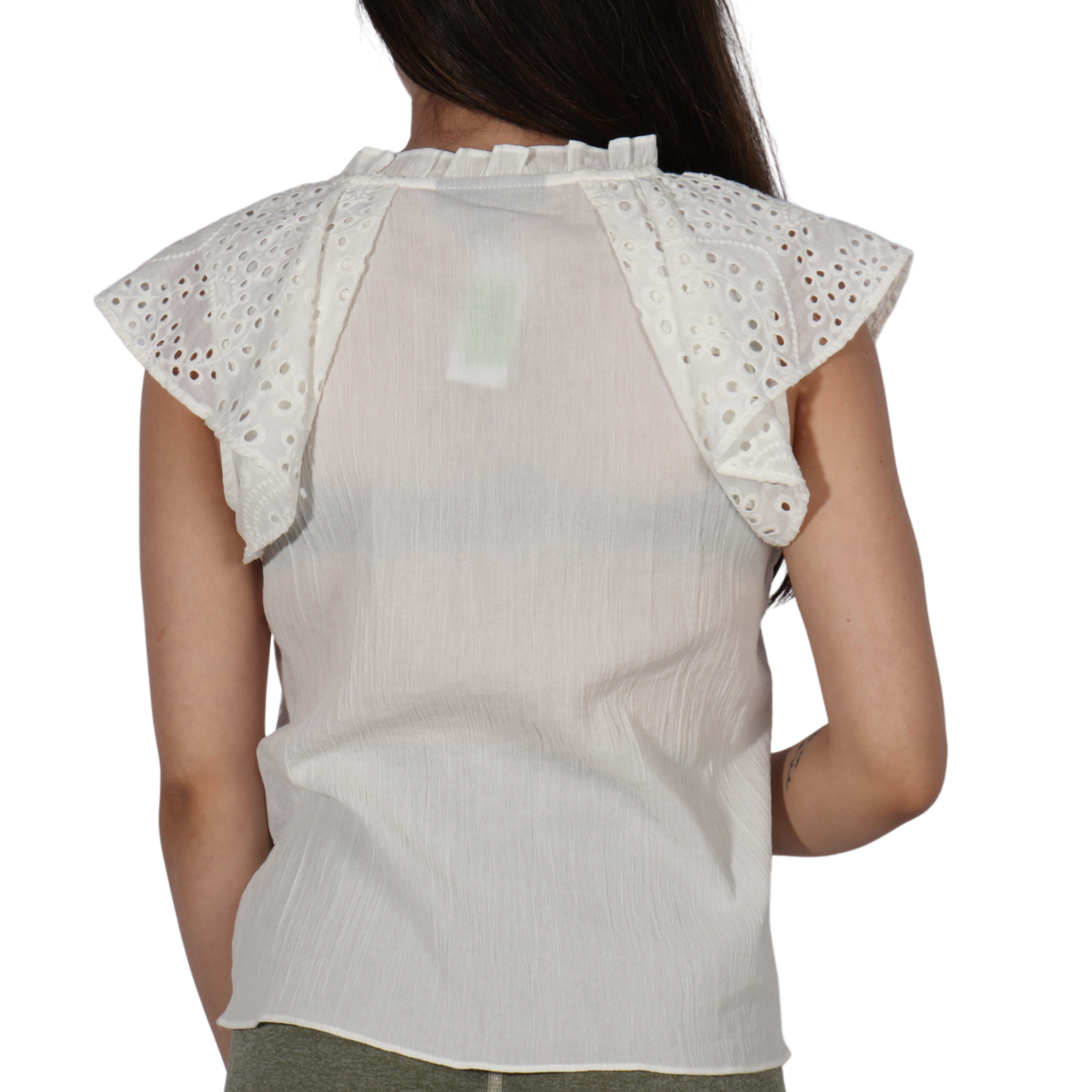 INC - V-Neck Sleeveless Embroidered Blouse