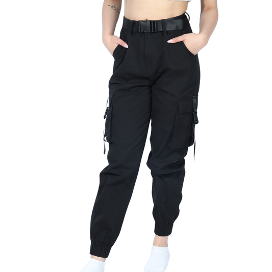 FB SISTER - Cargo pocket bekted pants