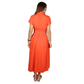 SHEIN - Batwing Sleeve V-Neck Solid Color Dress