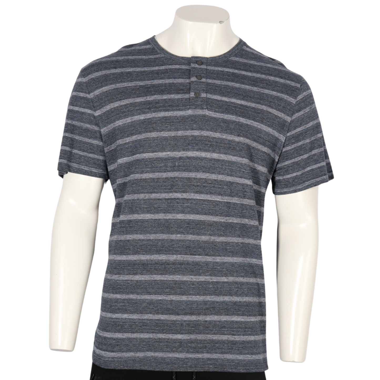 MUTUAL WEAVE - Crew Neck Stripe T-Shirt