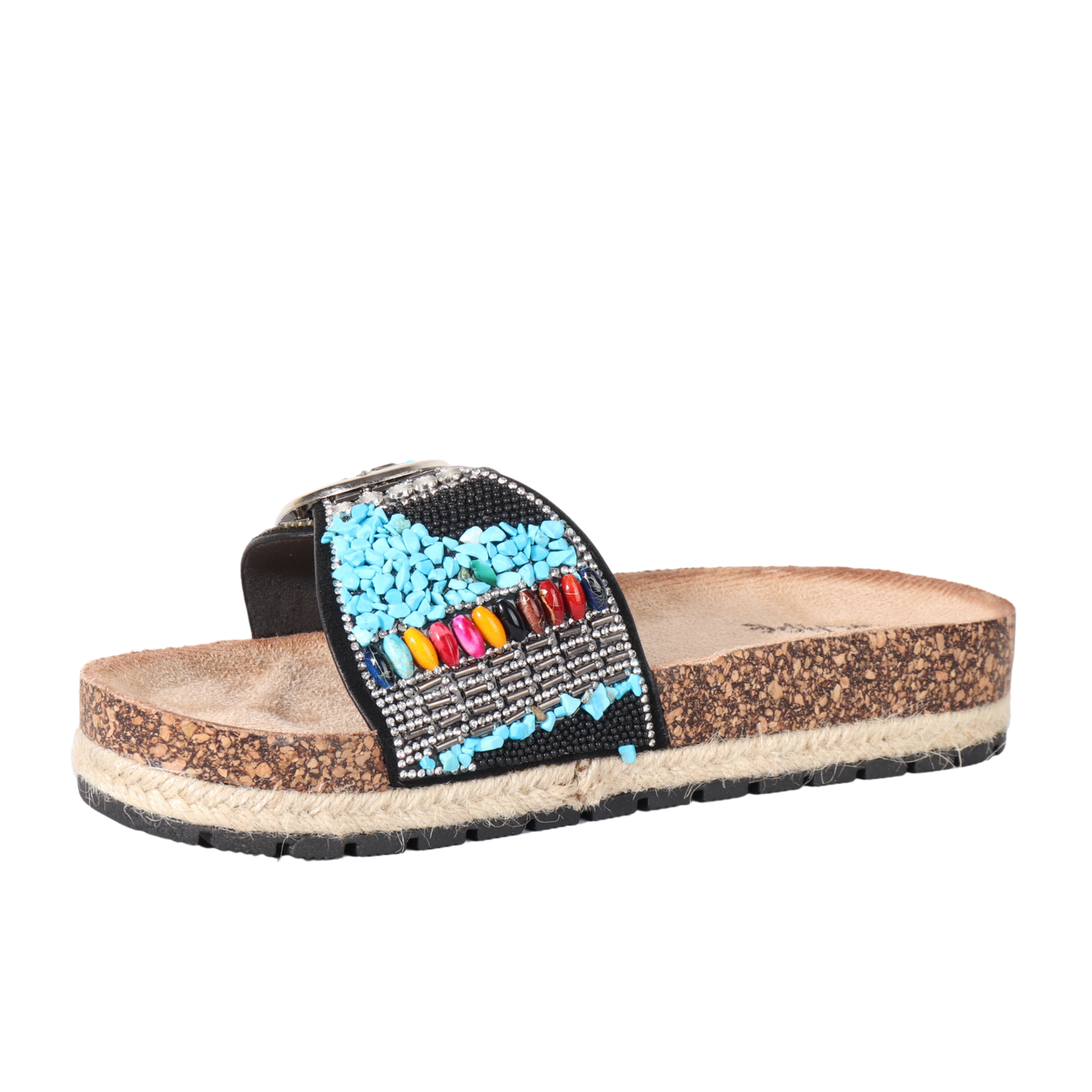 ESCAPE - Single buckle sparkle design slipper