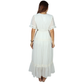 SHEIN - Guipure Lace Insert Ruffle Hem Dress