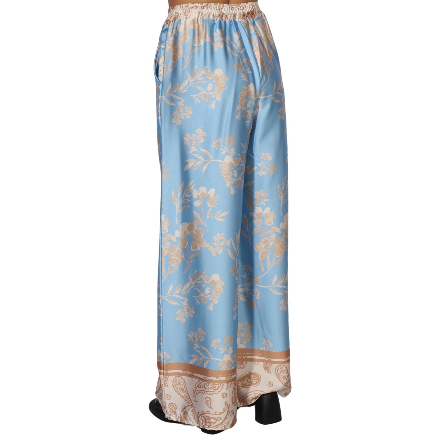 AYMEI - printed wide leg drawstring pants