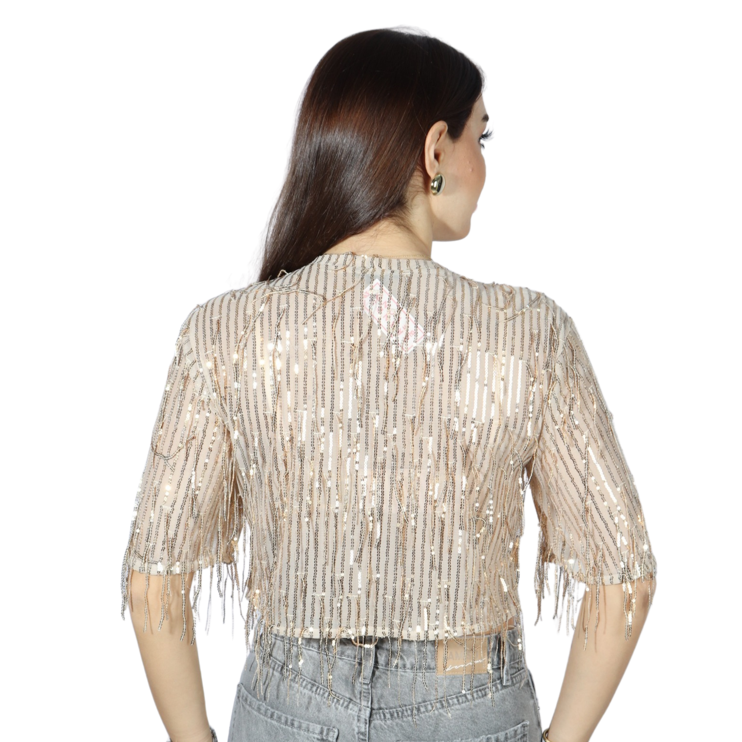 AMISU - Sparkle Short Sleeves T-Shirt