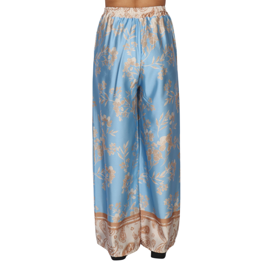 AYMEI - printed wide leg drawstring pants