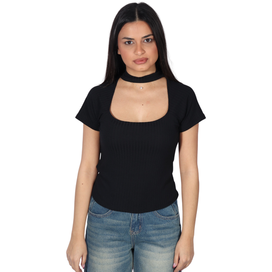 ULTRA FLIRT - Ribbed Pull Over Blouse