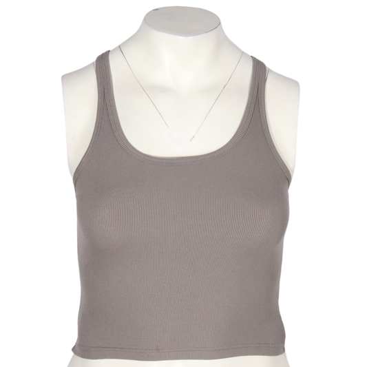 SHEIN - Ribbed u neck tank top