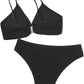 SHEIN - O-Ring Detail Textured Bikini Set