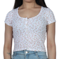 ALCOTT - Front Buttons Printed Blouse