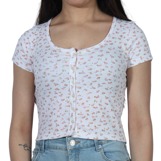 ALCOTT - Front Buttons Printed Blouse