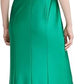CALVIN KLEIN -  Zippered Slitted Twist-front Lined Short Sleeve Off Shoulder Dress