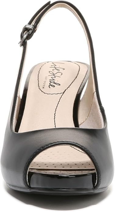 LIFESTRIDE - Slingback Peep Toe Pumps Sandals