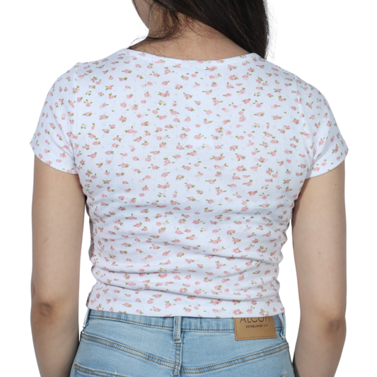 ALCOTT - Front Buttons Printed Blouse