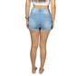 SHEIN - Ripped Raw hem Denim Short