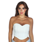 SHEIN - Plain Heart Neck Crop Top