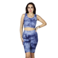 Marbled t-shirt shorts sports set