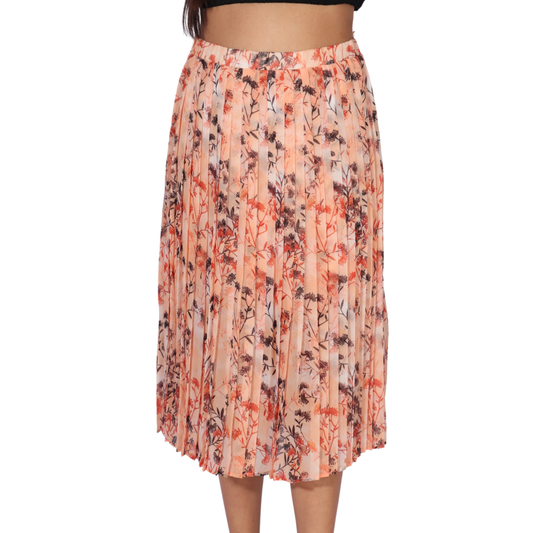 OXXO - Flower pattern pleated skirt