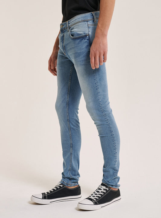 ALCOTT - Skinny cotton solid denim