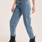 ALCOTT - Solid cinched waist denim