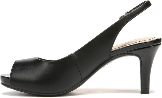 LIFESTRIDE - Slingback Peep Toe Pumps Sandals