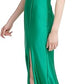 CALVIN KLEIN -  Zippered Slitted Twist-front Lined Short Sleeve Off Shoulder Dress